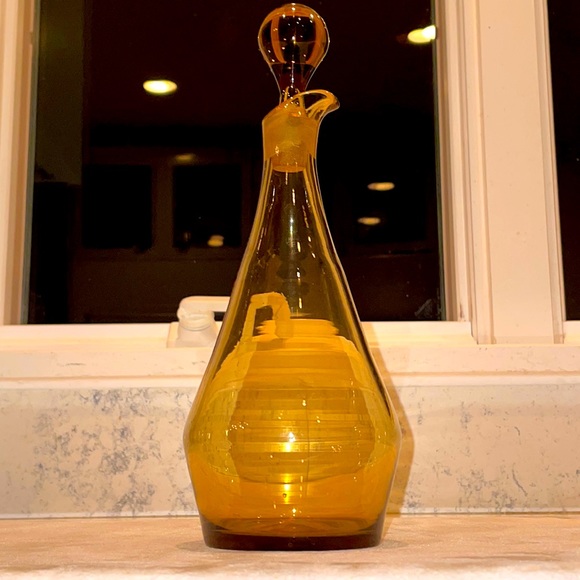 Scandinavian Hand Blown MCM Decanter Pitcher & Stopper Excellent Condition - Picture 7 of 11